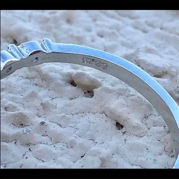 Fire opal and silver filled ring, size 8 - Picture 5 of 6